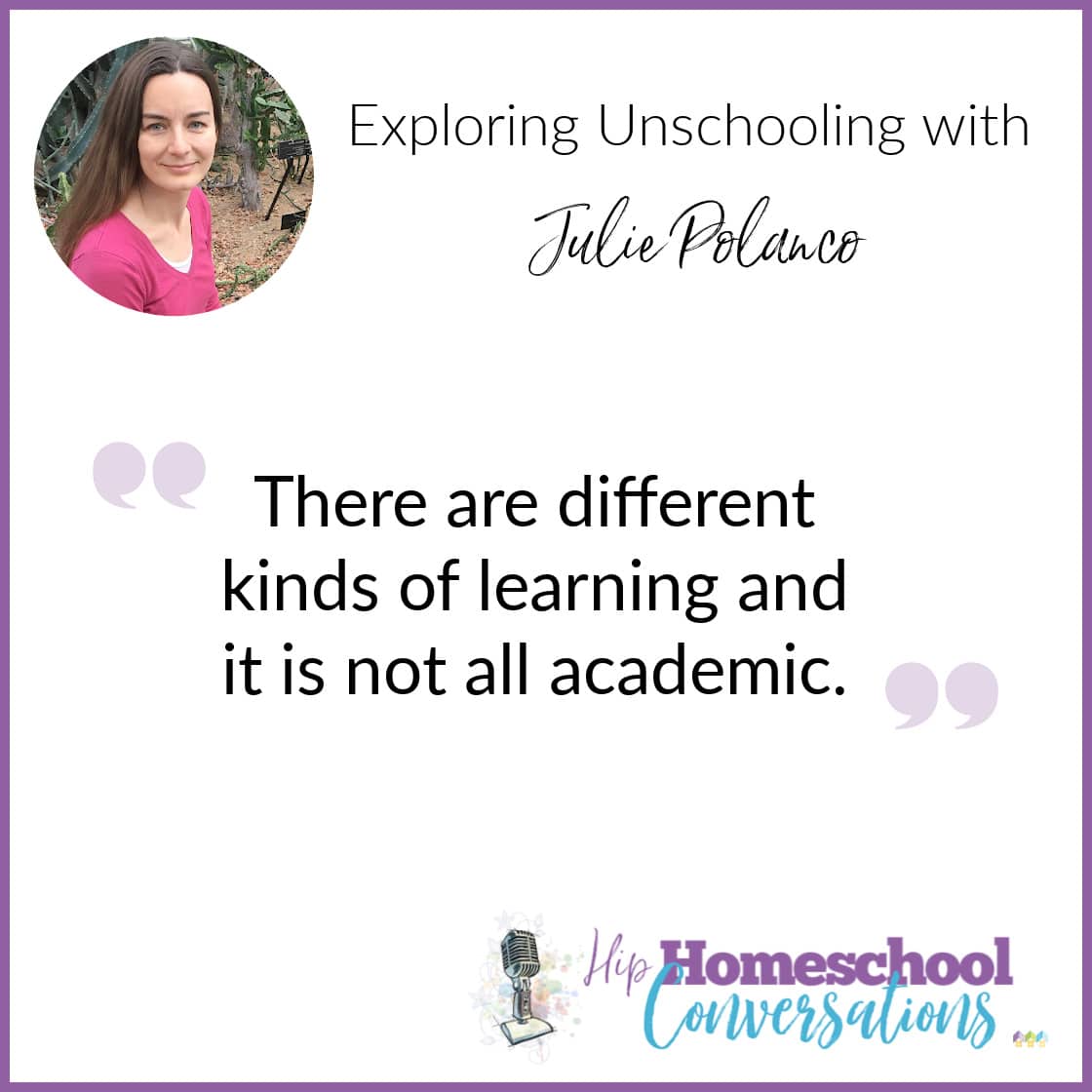 If you’re a free spirit who wants to homeschool, you’ve come to the right podcast episode! Julie Polanco is an unschooling mom of four, six-time author, and Master Herbalist whose journey will inspire you to seek the fun and flexibility you desire in your homeschool.