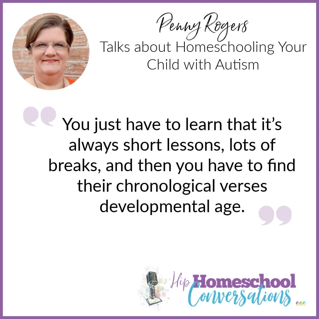 Enjoy the uplifting discussion between Trish and Penny as they discuss Penny’s journey from public school to homeschool with her autistic son. You’ll learn about Penny’s frustrations with public school and why she began homeschooling.